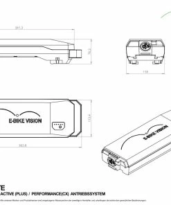 E-Bike Vision - EBV Batterie De Porte-bagages Powerpack Lite Compatible Bosch Active (Plus) / Perfor -Batteries VAE Soldes ebv batterie de porte bagages powerpack lite bosch 1 3840x2160