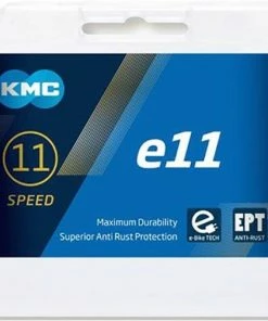 KMC - E11 EPT - Chaîne Compatible 11 Vitesses - 122 Maillons