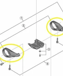 Shimano - Colliers De Fixation (gauche/droite) Pour écran SC-E6100