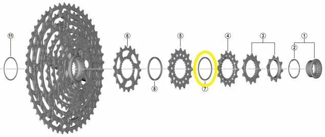 Shimano - Entretoise Y-0GX00300 Pour Cassette XT CS-M8100 1 Shimano - Entretoise Y-0GX00300 Pour Cassette XT CS-M8100