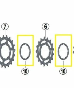 Shimano - Bague D'espacement Y1VN0500 Pour Cassettes Deore XT CS-M8000 Et SLX CS-M7000 -Batteries VAE Soldes shimano entretoise y1vn0500 2 3840x2160