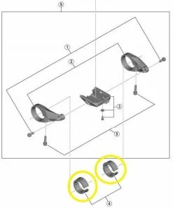 Shimano - Entretoises Pour Le Montage Du Support D'écran Sur Guidons 25,4 Mm
