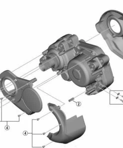 Shimano - Lot De Vis Pour La Fixation Du Carter SM-DUE61 Sur Moteur E6100