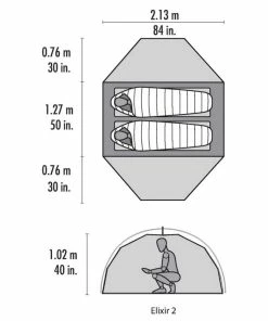 Tente MSR Elixir 2 -Batteries VAE Soldes tente msr elixir 2 3